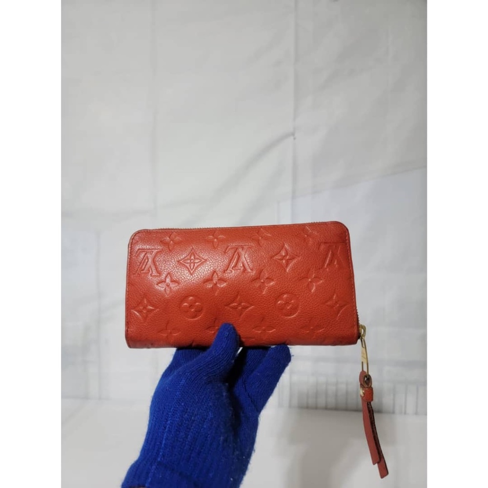 Authentic Louis Vuitton Monogram Empreinte Zippy Wallet Red - Picture 7 of 15